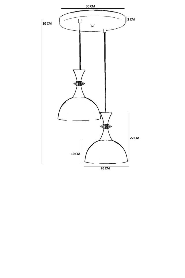 AKAY 2 Lİ TEPSİLİ SİYAH SARKIT