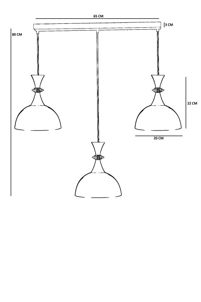 AKAY 3 LÜ SIRALI SİYAH SARKIT