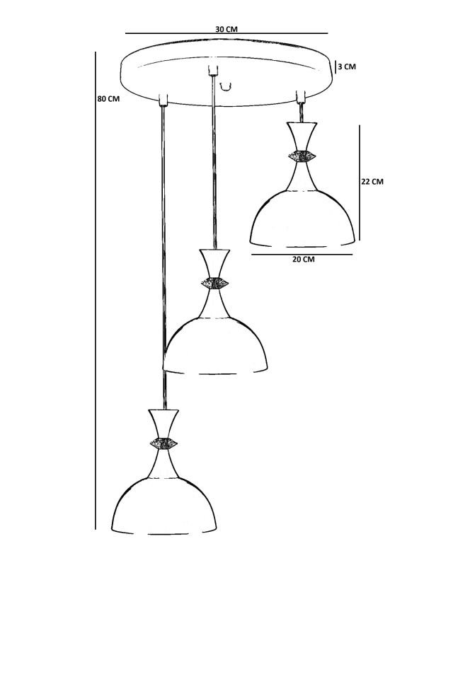 AKAY 3 LÜ TEPSİLİ BEYAZ SARKIT