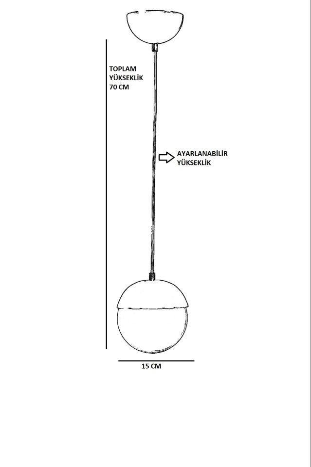 KÜRE TEKLİ ESKİTME BAL CAMLI SARKIT