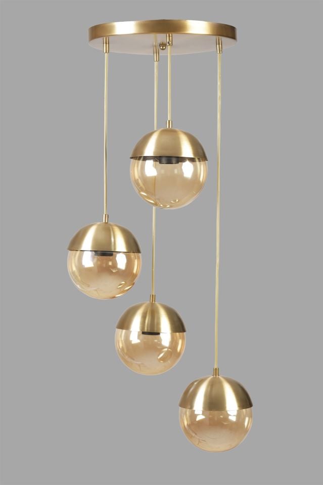 KÜRE 4 LÜ TEPSİLİ ESKİTME BAL CAMLI SARKIT