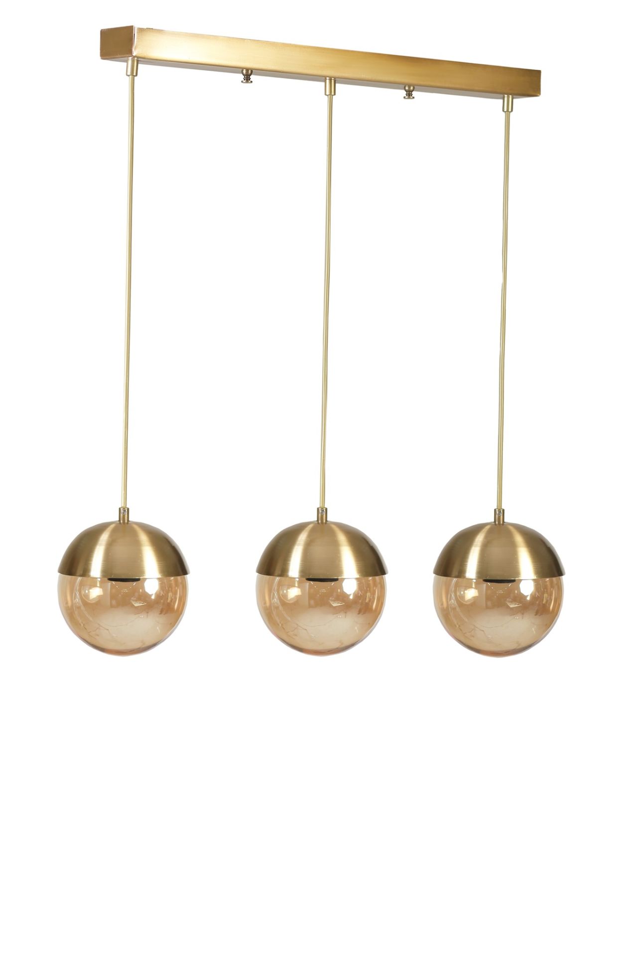 KÜRE 3 LÜ SIRALI ESKİTME BAL CAMLI SARKIT