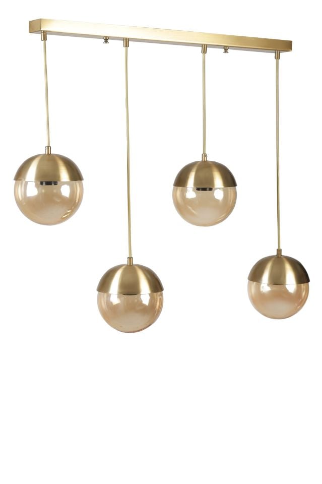 KÜRE 4 LÜ SIRALI ESKİTME BAL CAMLI SARKIT