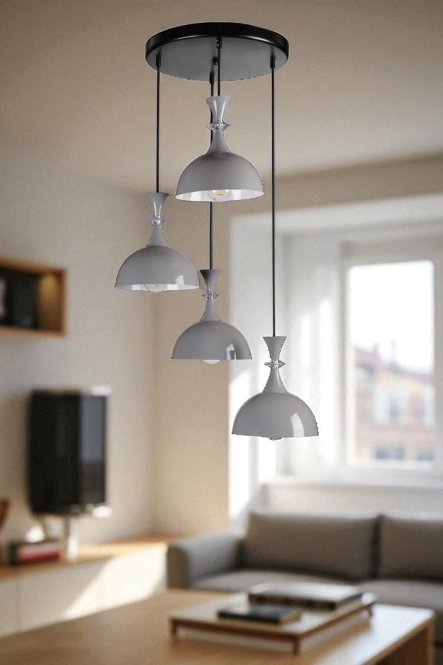 AKAY 4 LÜ TEPSİLİ GRİ SARKIT