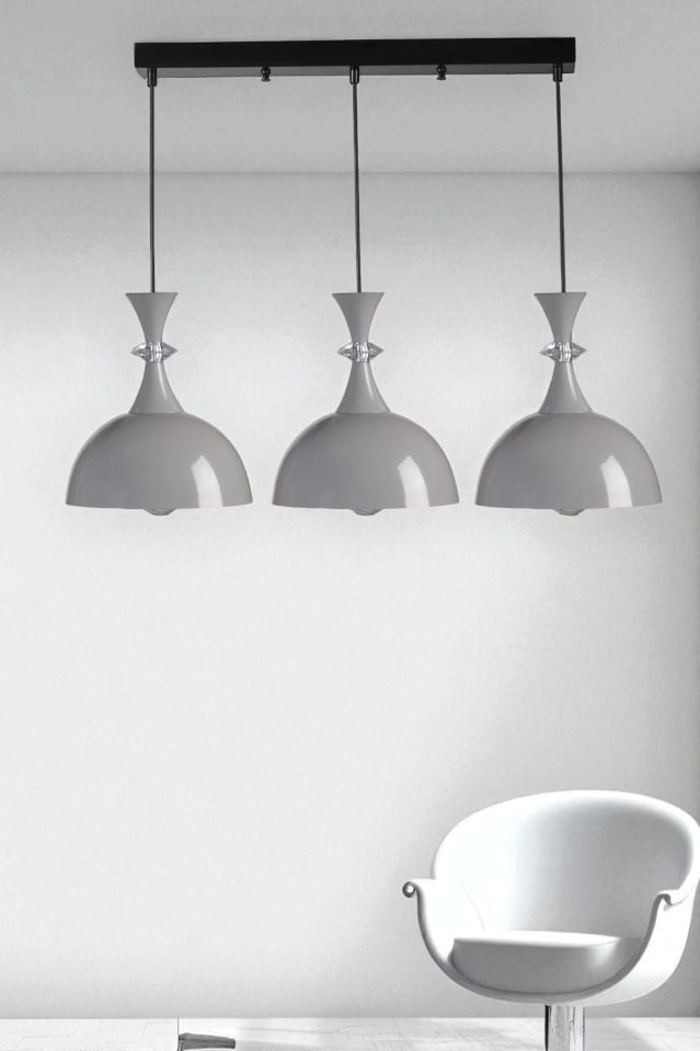 AKAY 3 LÜ SIRALI GRİ SARKIT