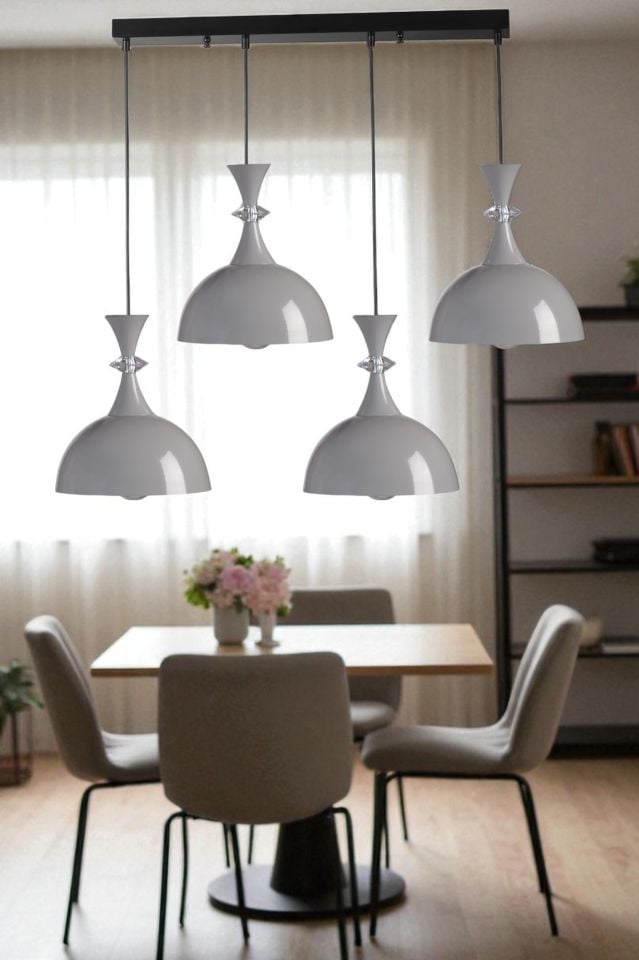 AKAY 4 LÜ SIRALI GRİ SARKIT