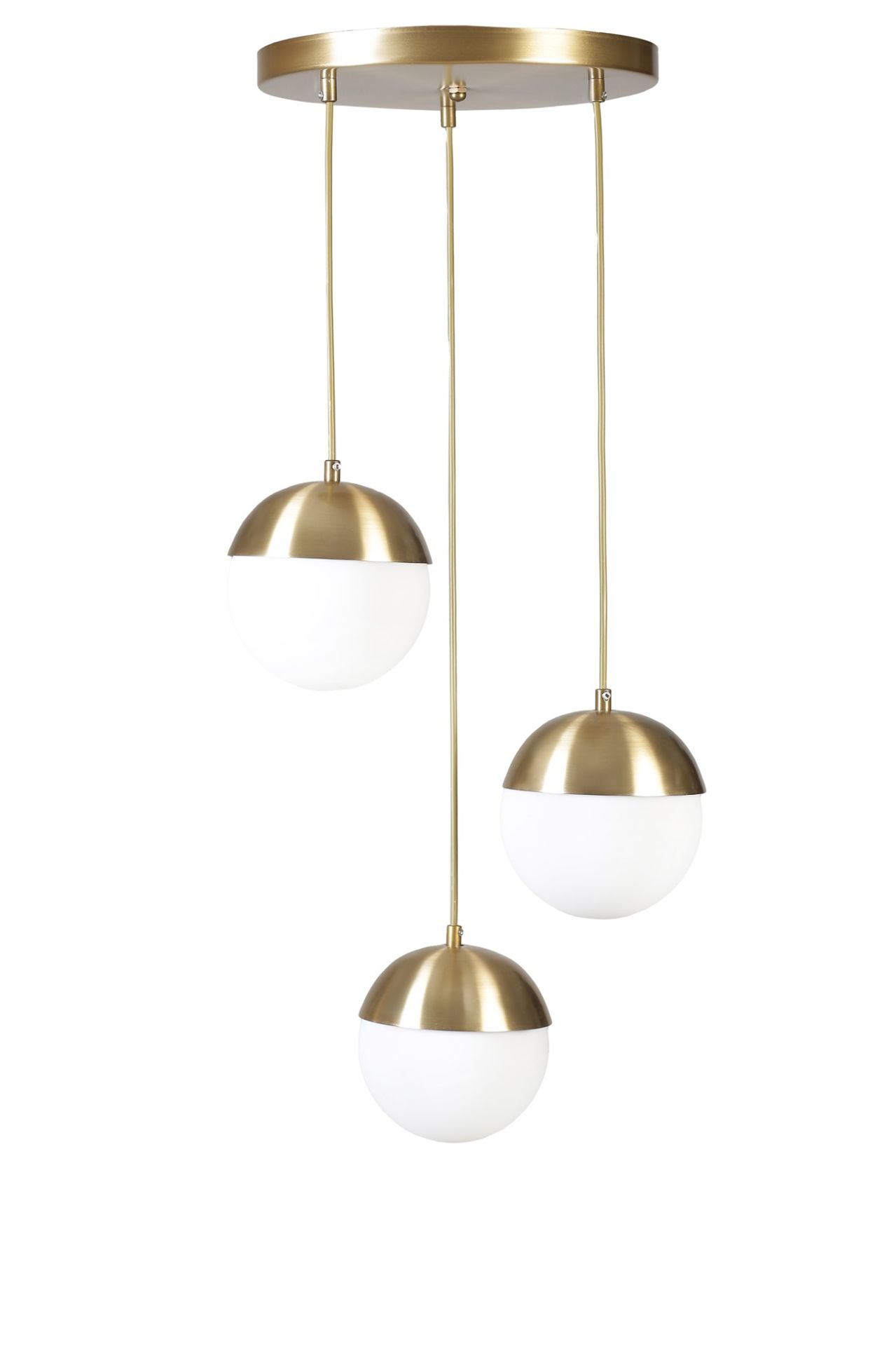 KÜRE 3 LÜ TEPSİLİ ESKİTME BEYAZ CAMLI SARKIT