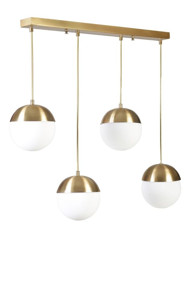 KÜRE 4 LÜ SIRALI ESKİTME BEYAZ CAMLI SARKIT