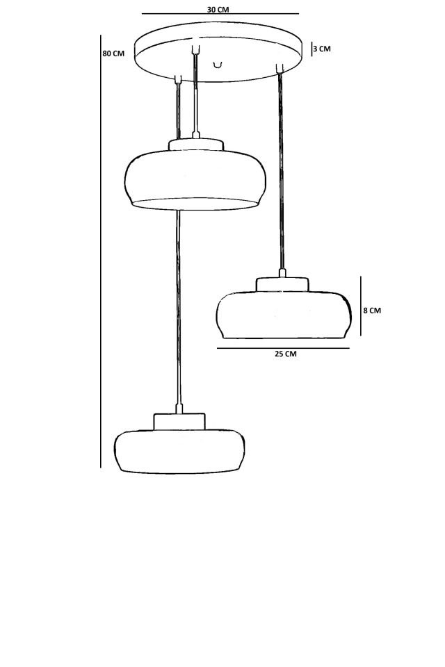 SMİTH 3 LÜ TEPSİLİ SİYAH SARKIT