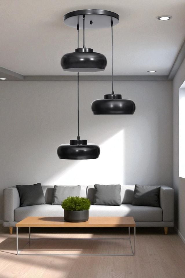 SMİTH 3 LÜ TEPSİLİ SİYAH SARKIT