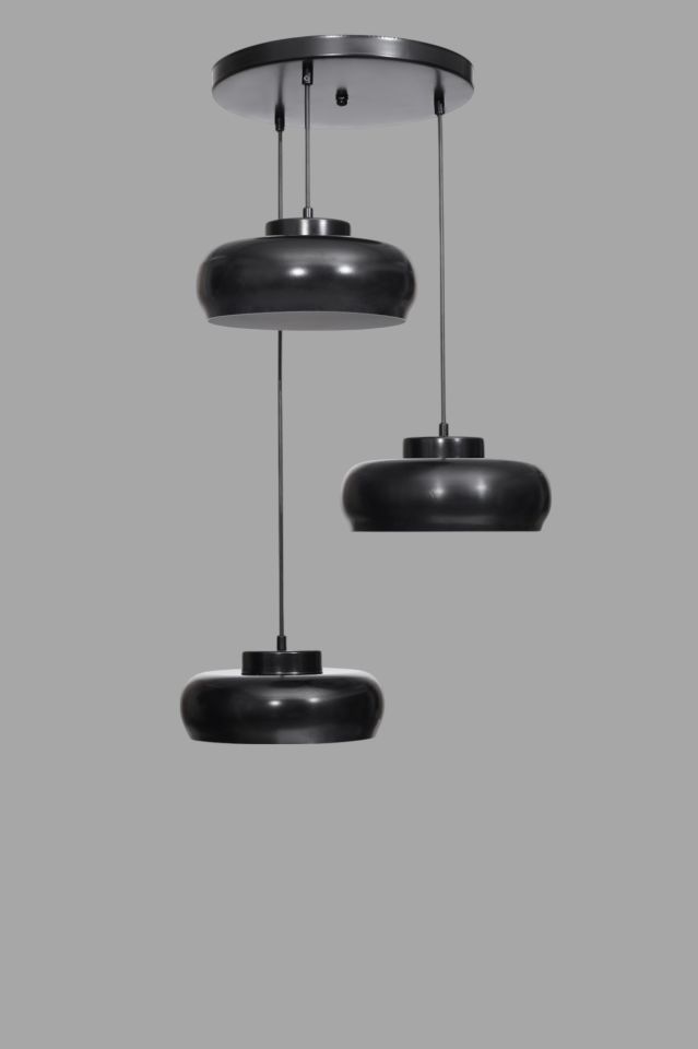 SMİTH 3 LÜ TEPSİLİ SİYAH SARKIT