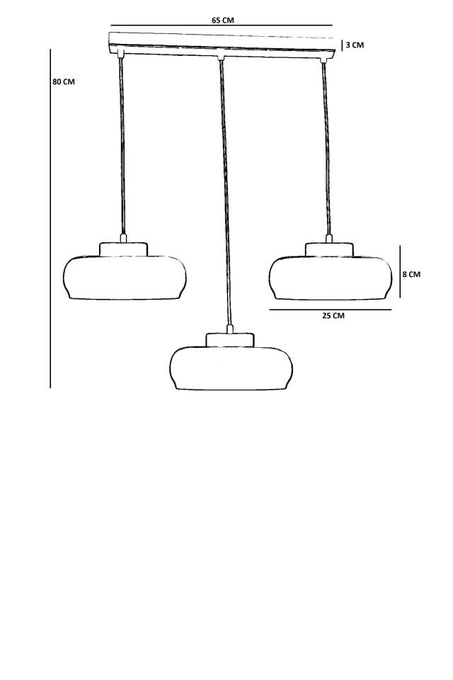 SMİTH 3 LÜ SIRALI SİYAH SARKIT