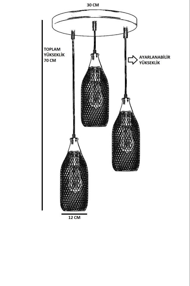 RİO 3 LÜ TEPSİLİ SİYAH SARKIT