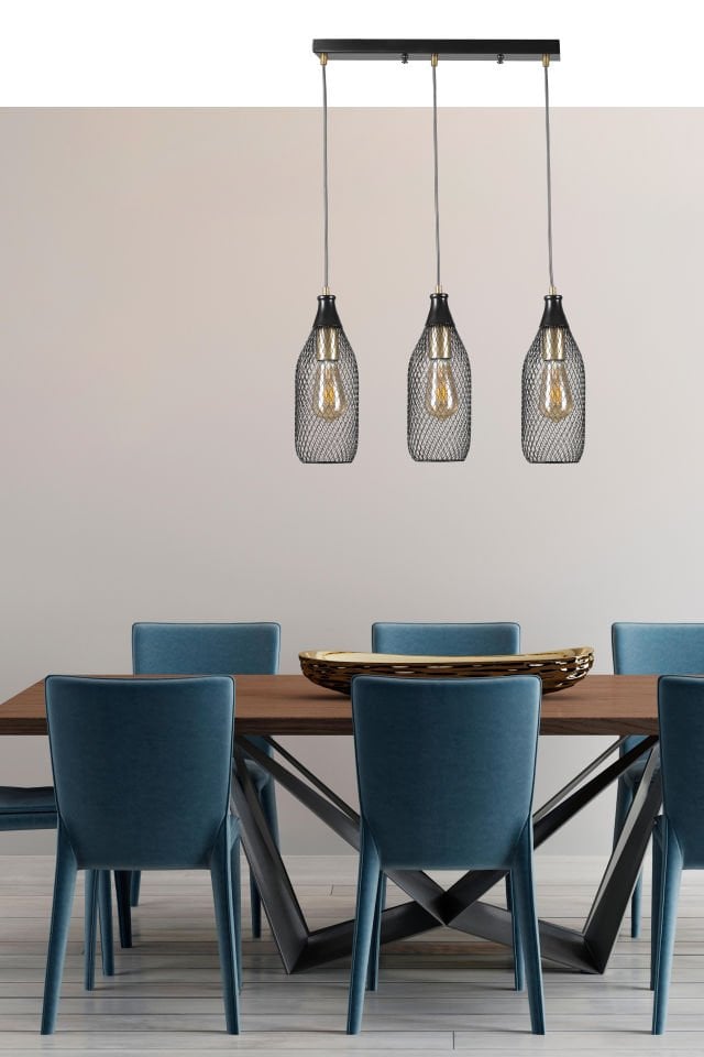 RİO 3 LÜ SIRALI SİYAH SARKIT