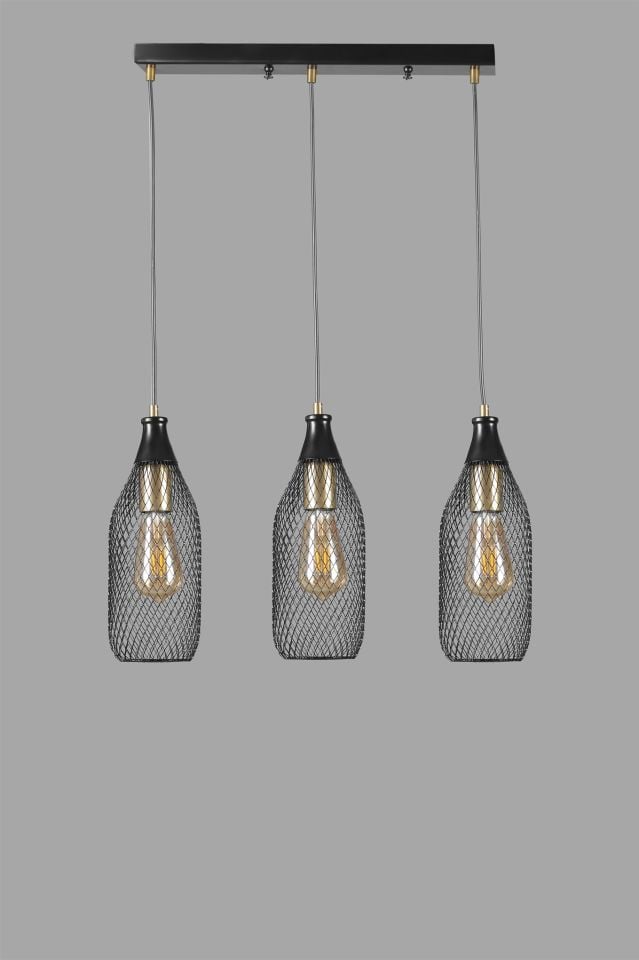 RİO 3 LÜ SIRALI SİYAH SARKIT