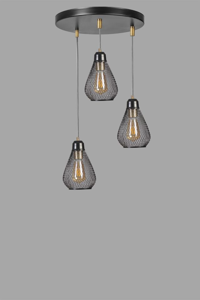 ARMUT 3 LÜ TEPSİLİ SİYAH SARKIT