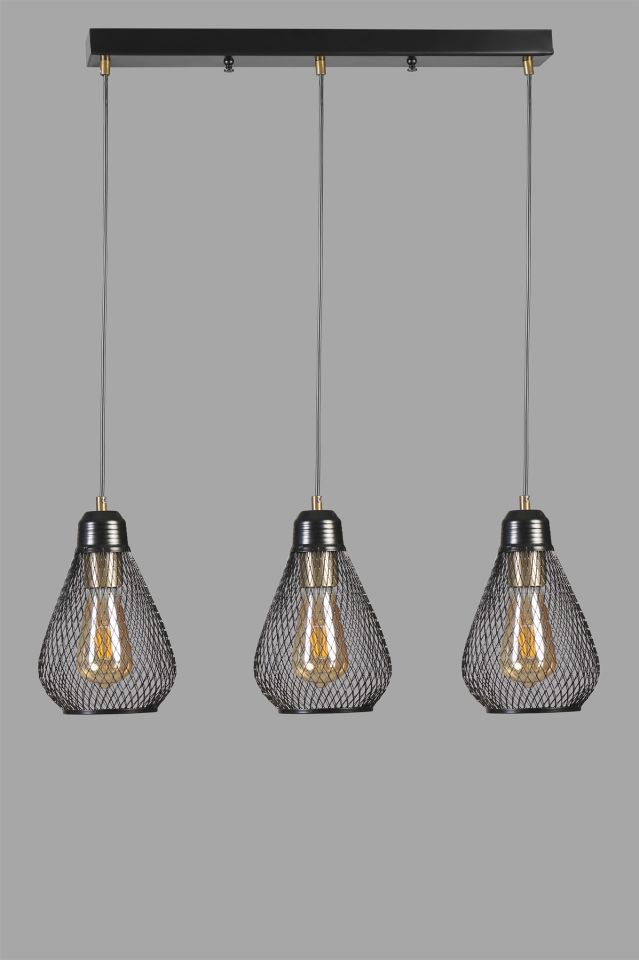 ARMUT 3 LÜ SIRALI SİYAH SARKIT