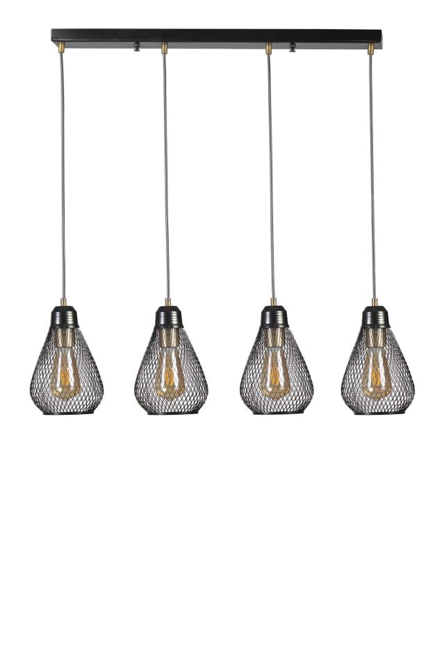 ARMUT 4 LÜ SIRALI SİYAH SARKIT