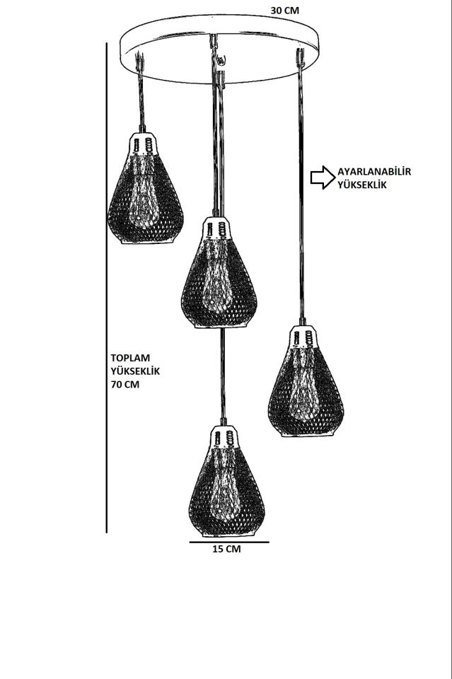 ARMUT 4 LÜ TEPSİLİ ESKİTME SARKIT