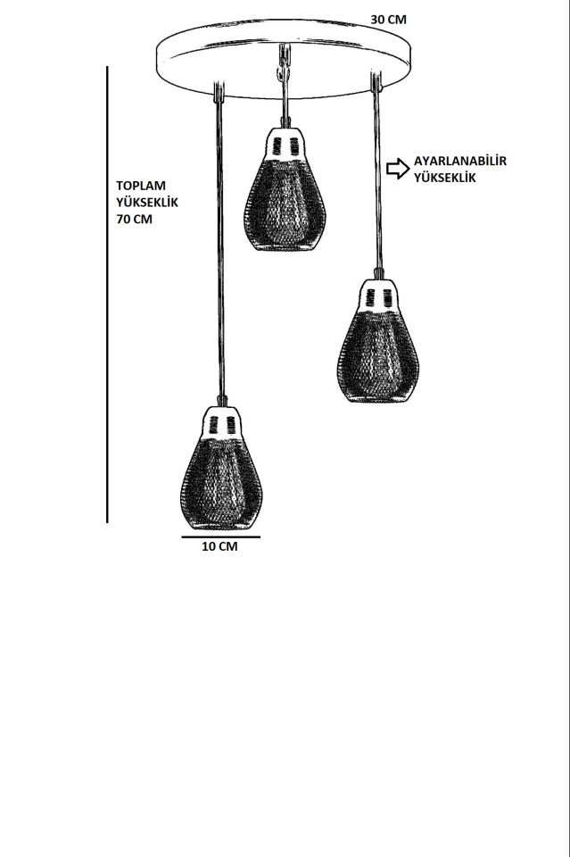 AMPÜL 3 LÜ TEPSİLİ SİYAH SARKIT