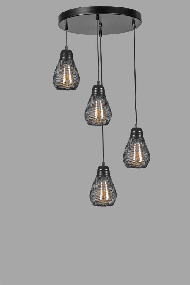 AMPÜL 4 LÜ TEPSİLİ SİYAH SARKIT