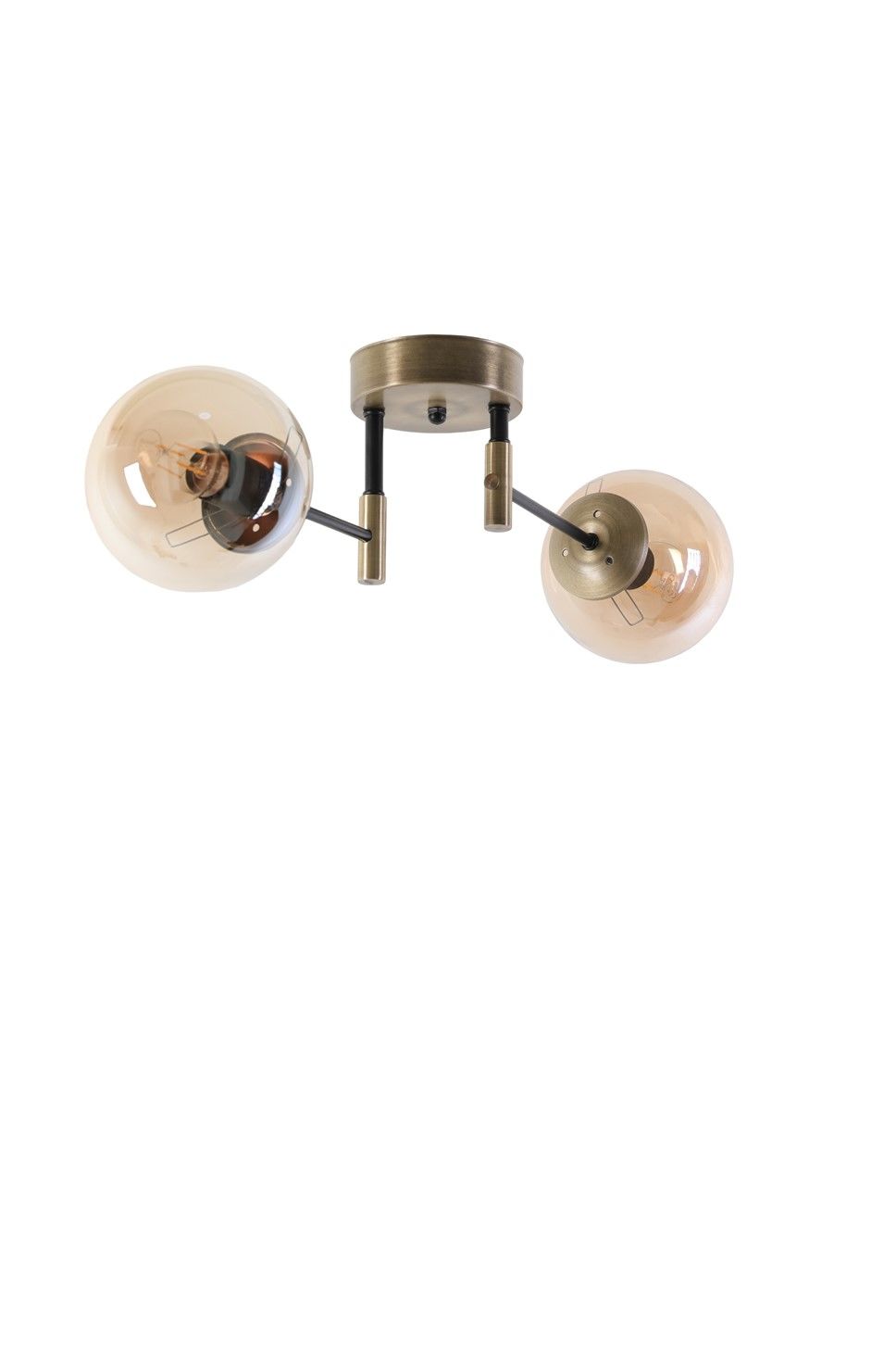 DOLUNAY 2 Lİ ESKİTME BAL CAMLI AVİZE