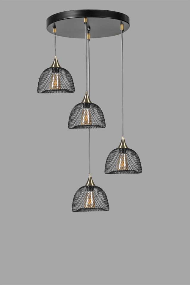 NASA 4 LÜ TEPSİLİ SİYAH SARKIT