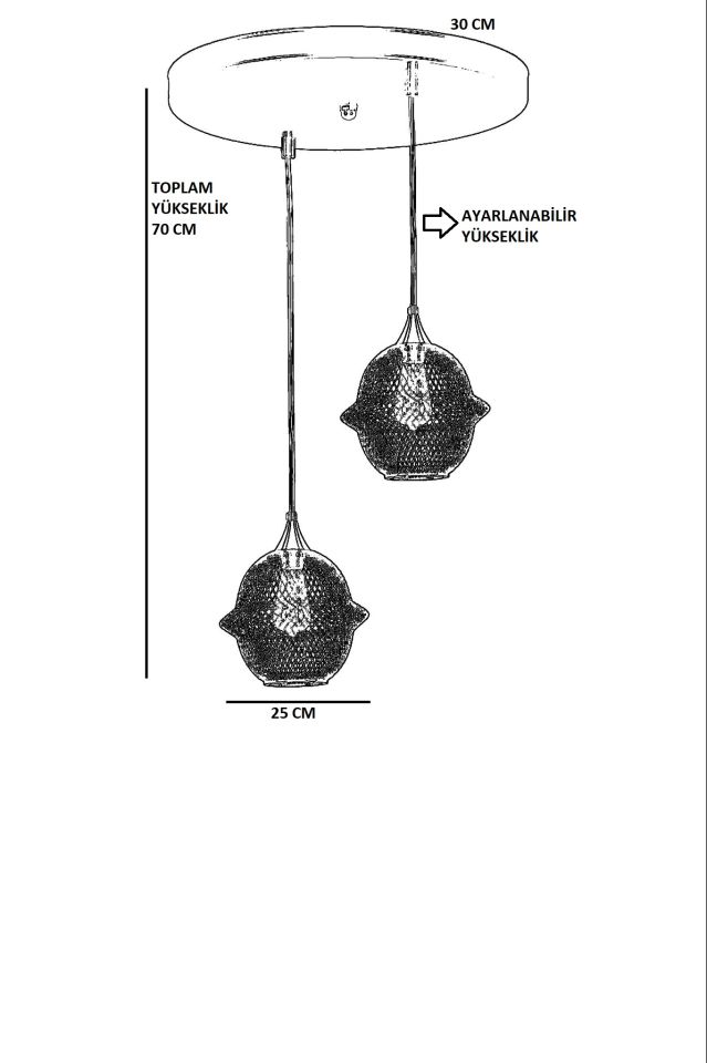 MERKÜR 2 Lİ TEPSİLİ SİYAH SARKIT