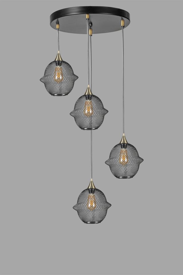 MERKÜR 4 LÜ TEPSİLİ SİYAH SARKIT