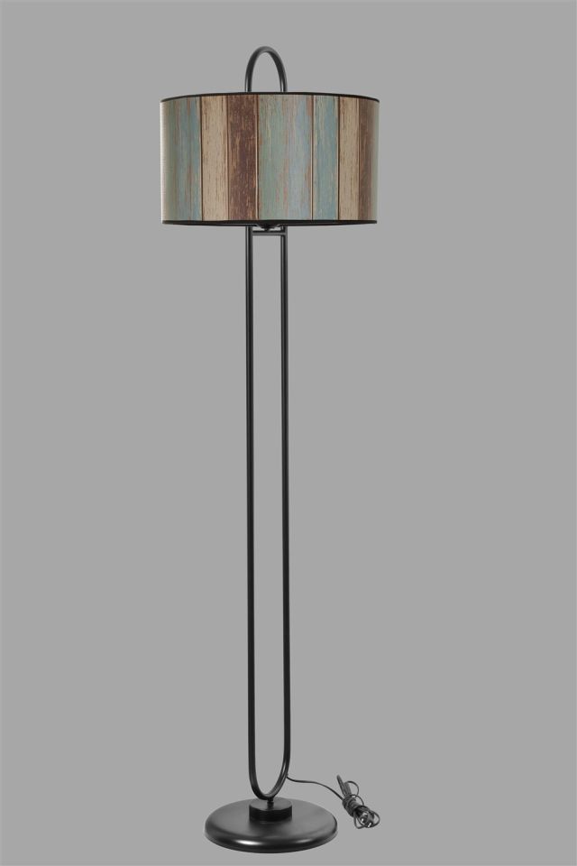 ELİPS LAMBADER SİYAH AYAK RENKLİ ABAJURLU