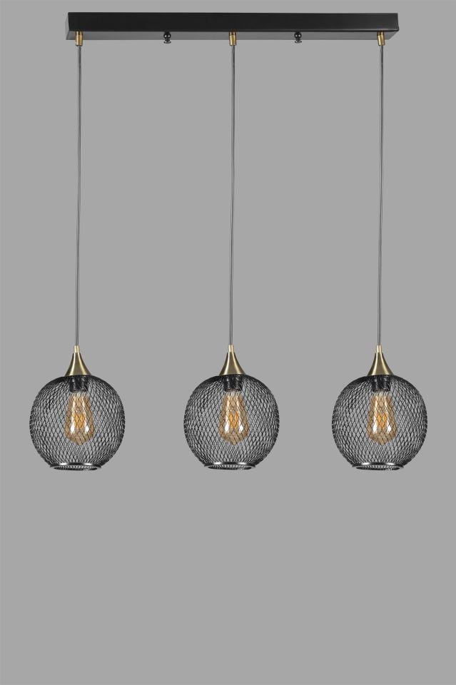 JUPİTER 3 LÜ SIRALI SİYAH SARKIT