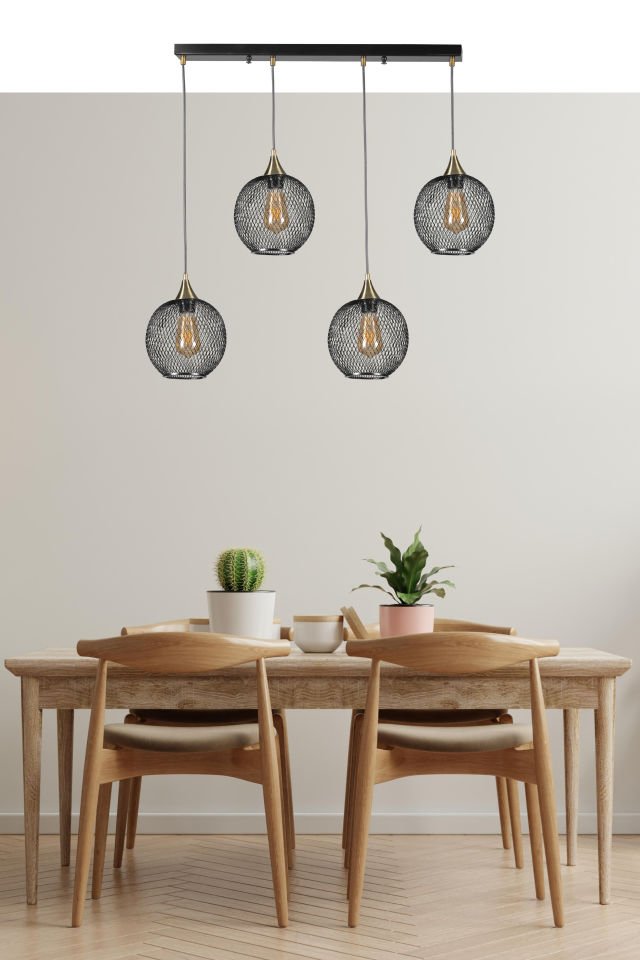 JUPİTER 4 LÜ SIRALI SİYAH SARKIT