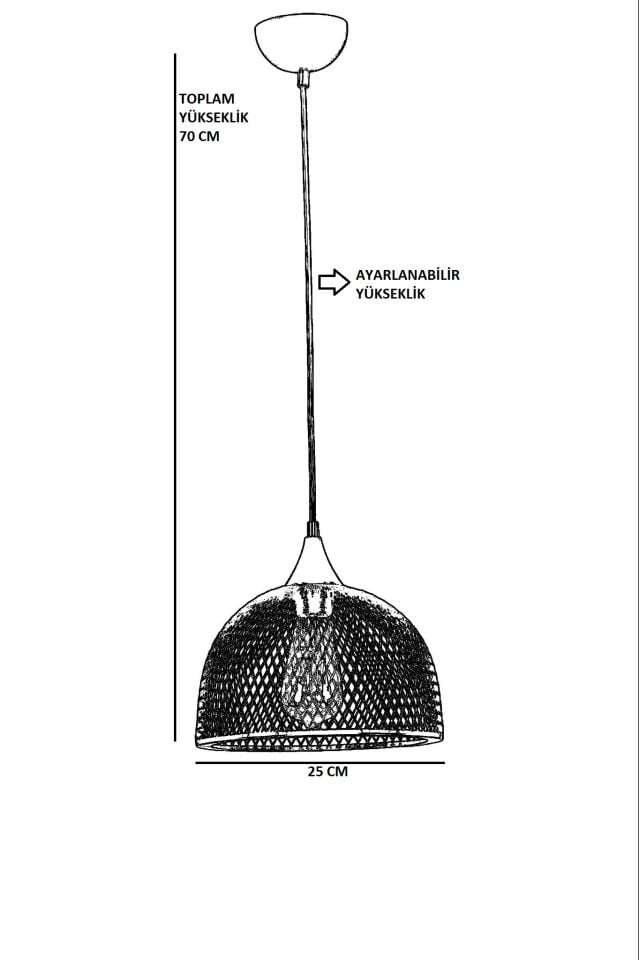 ROTA TEKLİ SİYAH SARKIT