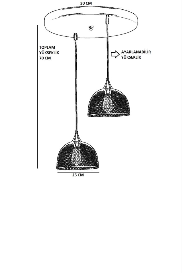 ROTA 2 Lİ TEPSİLİ SİYAH SARKIT