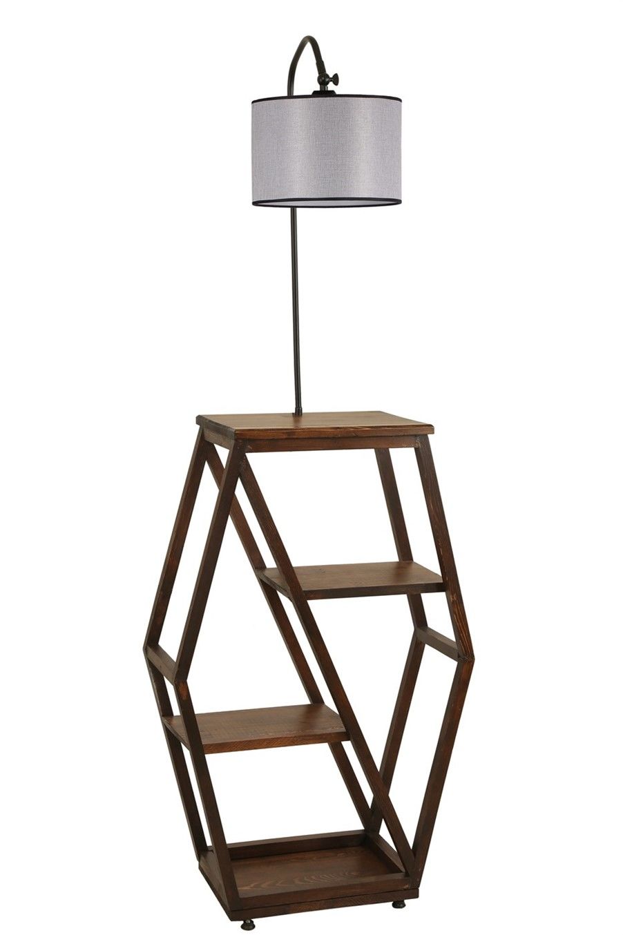 ASOS CEVİZ LAMBADER SİLİNDİR AÇIK HASIR GRİ ABAJURLU