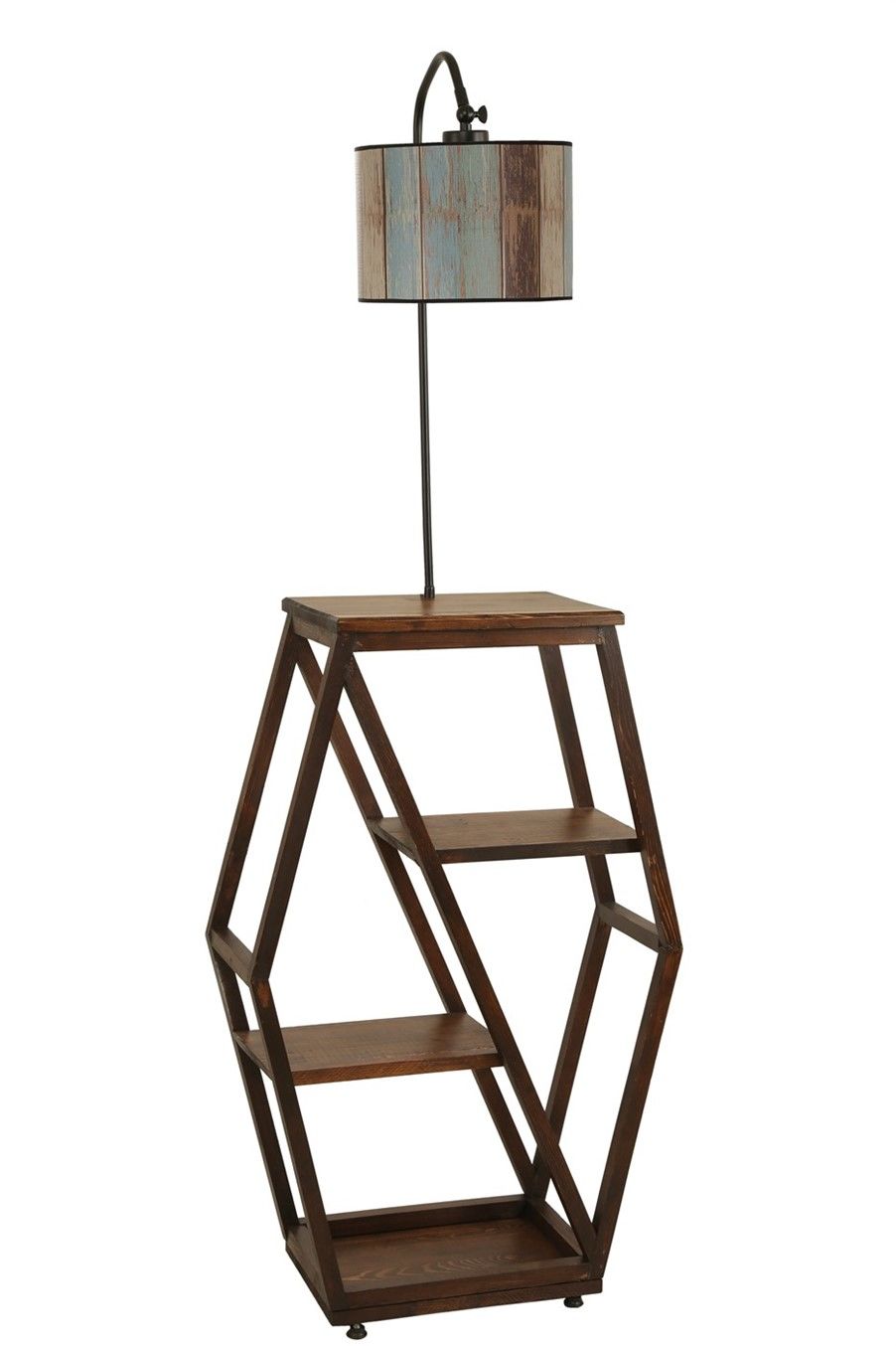 ASOS CEVİZ LAMBADER SİLİNDİR RENKLİ ABAJURLU