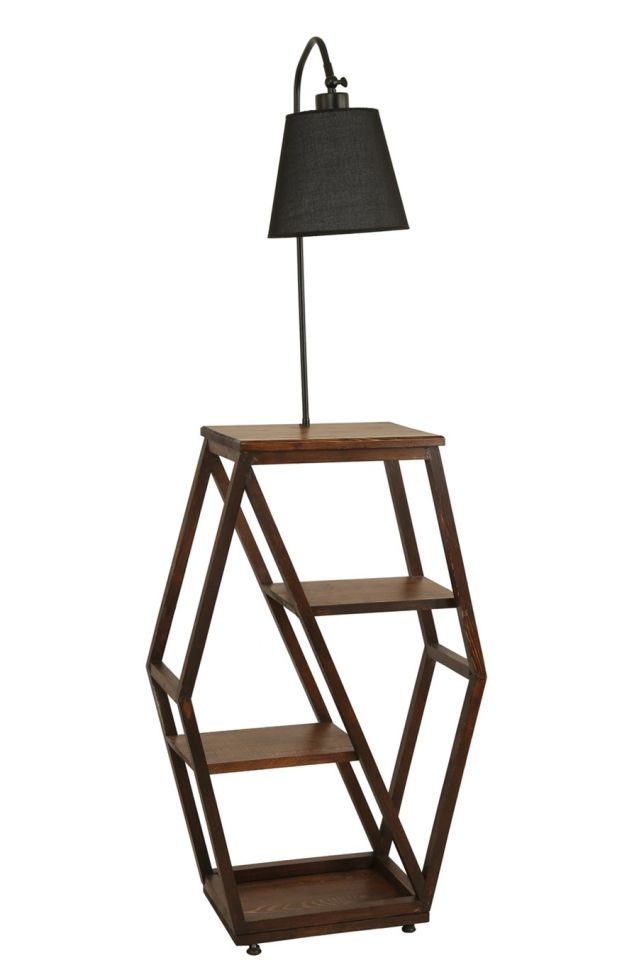 ASOS CEVİZ LAMBADER PRAMİT HASIR SİYAH ABAJURLU