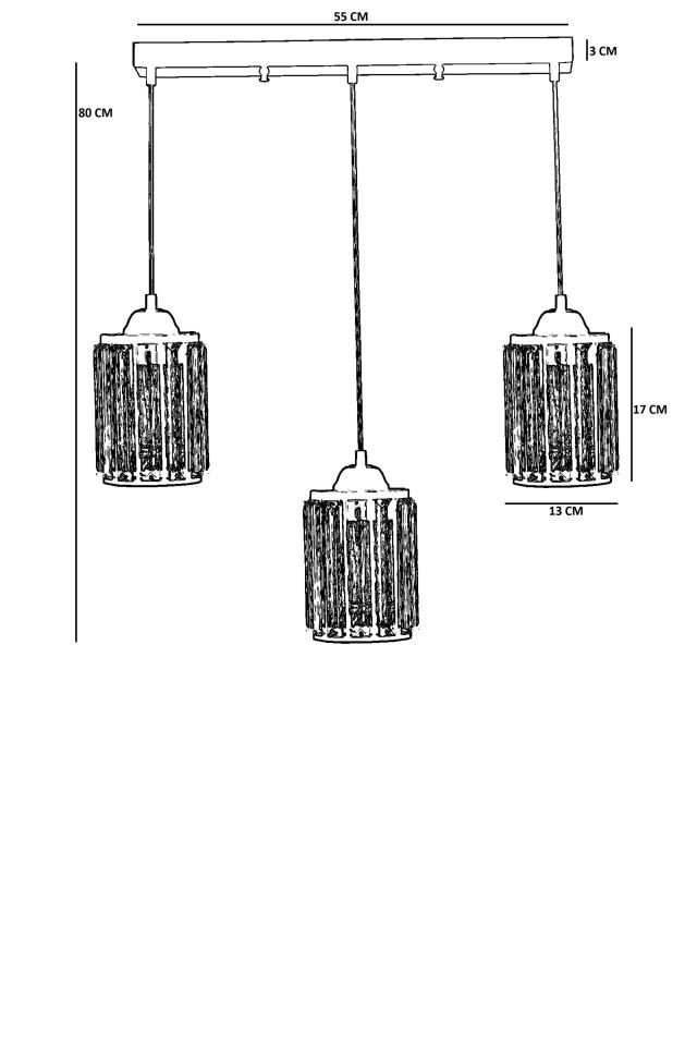 HUGO 3 LÜ SIRALI SİYAH SARKIT