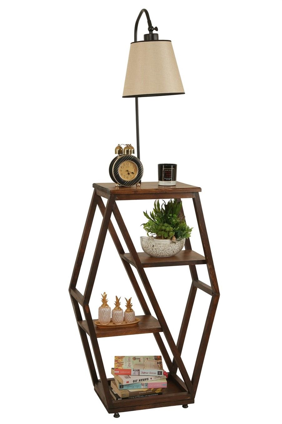 ASOS CEVİZ LAMBADER PRAMİT AÇIK HASIR ABAJURLU