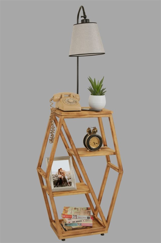 ASOS YANIK LAMBADER PRAMİT AÇIK HASIR GRİ ABAJURLU