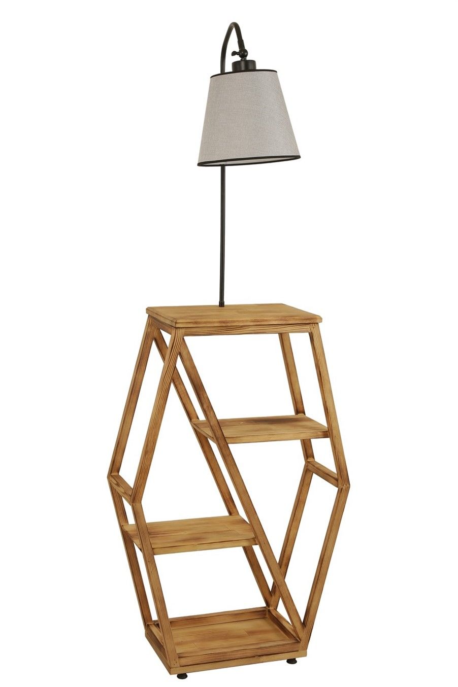 ASOS YANIK LAMBADER PRAMİT AÇIK HASIR GRİ ABAJURLU