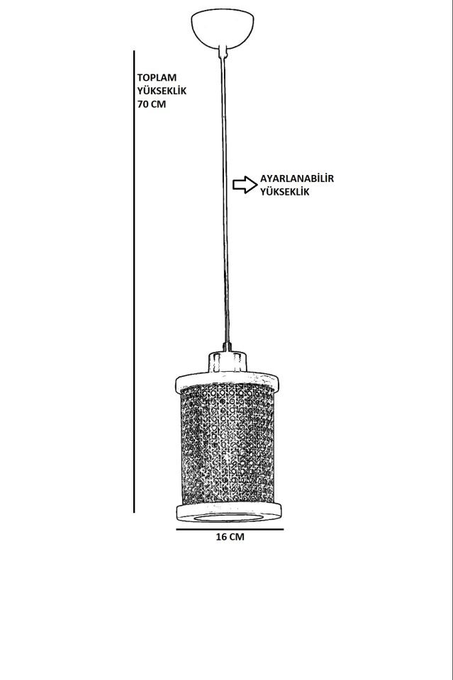 GİZEM KÜÇÜK TEKLİ CEVİZ RATTAN SARKIT