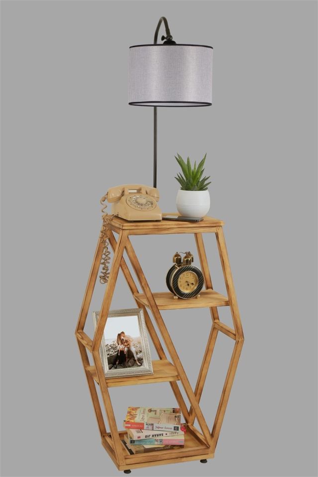 ASOS YANIK LAMBADER SİLİNDİR AÇİK GRİ ABAJURLU