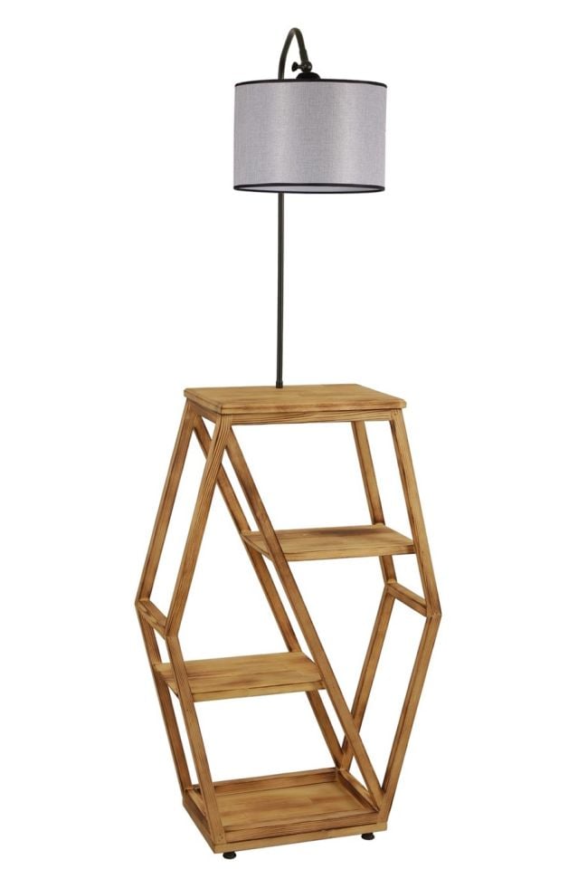 ASOS YANIK LAMBADER SİLİNDİR AÇİK GRİ ABAJURLU