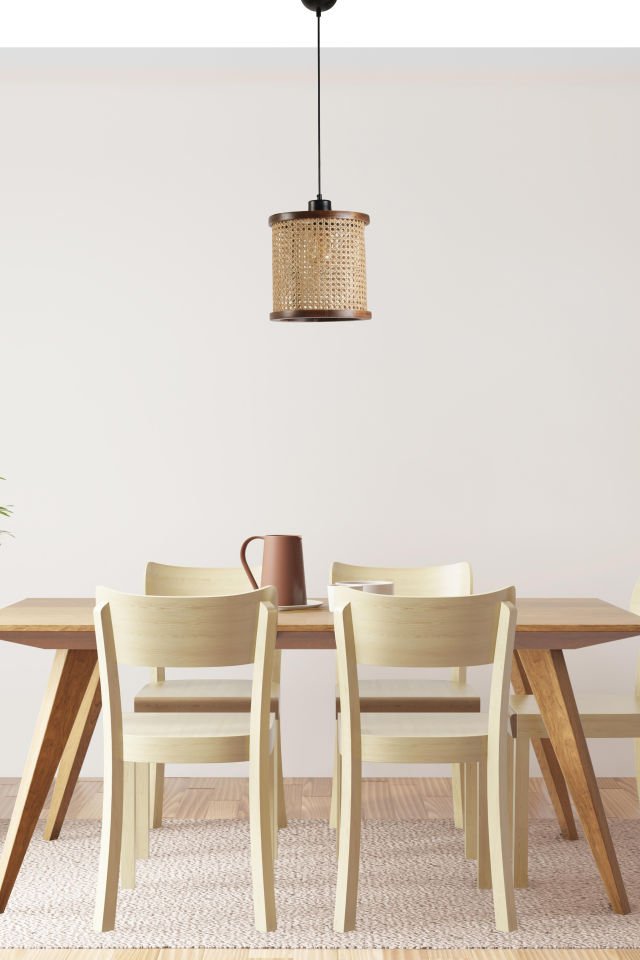 GİZEM ORTA TEKLİ CEVİZ RATTAN SARKIT