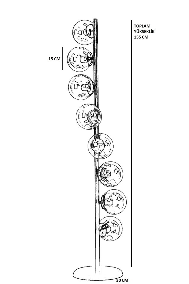 SİMAY 8 Lİ ESKİTME BAL CAMLI LAMBADER