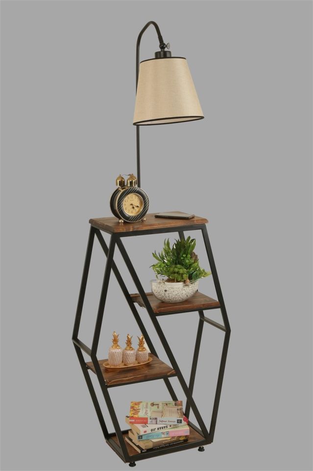 SEMBOL CEVİZ LAMBADER PRAMİT AÇIK HASIR ABAJURLU