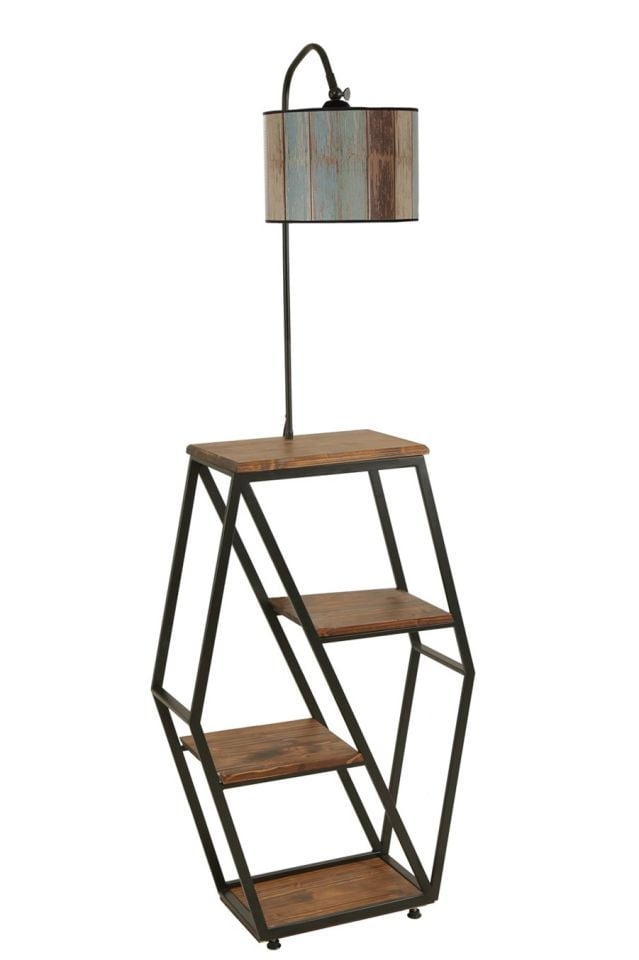 SEMBOL CEVİZ LAMBADER SİLİNDİR RENKLİ ABAJURLU