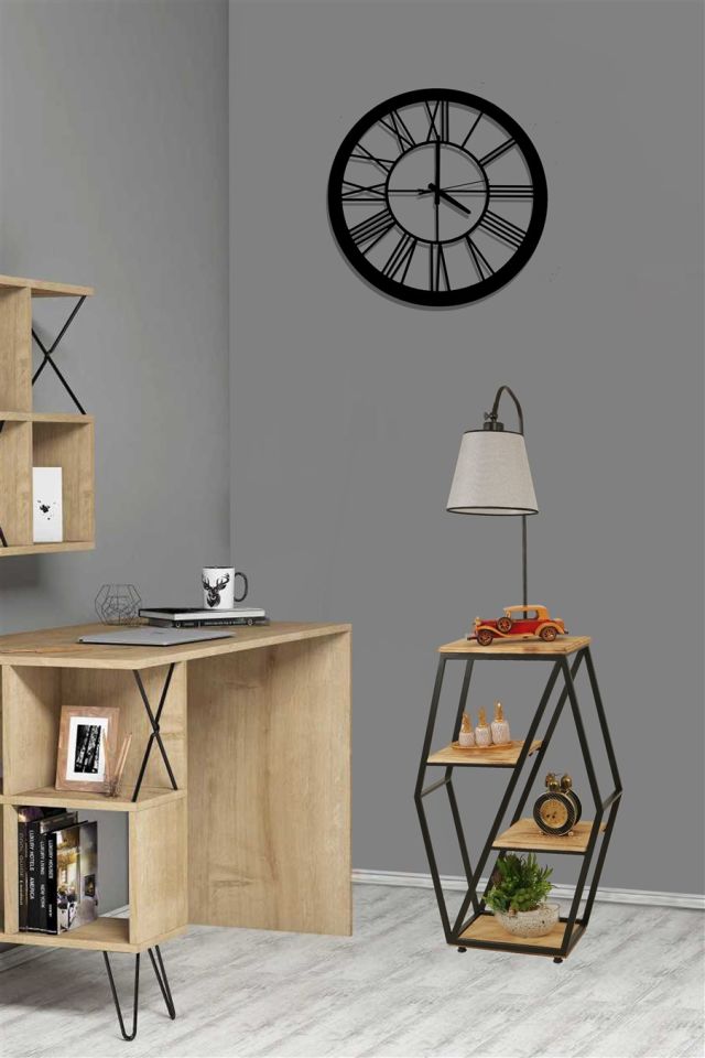 SEMBOL YANIK LAMBADER PRAMİT AÇIK HASIR GRİ ABAJURLU