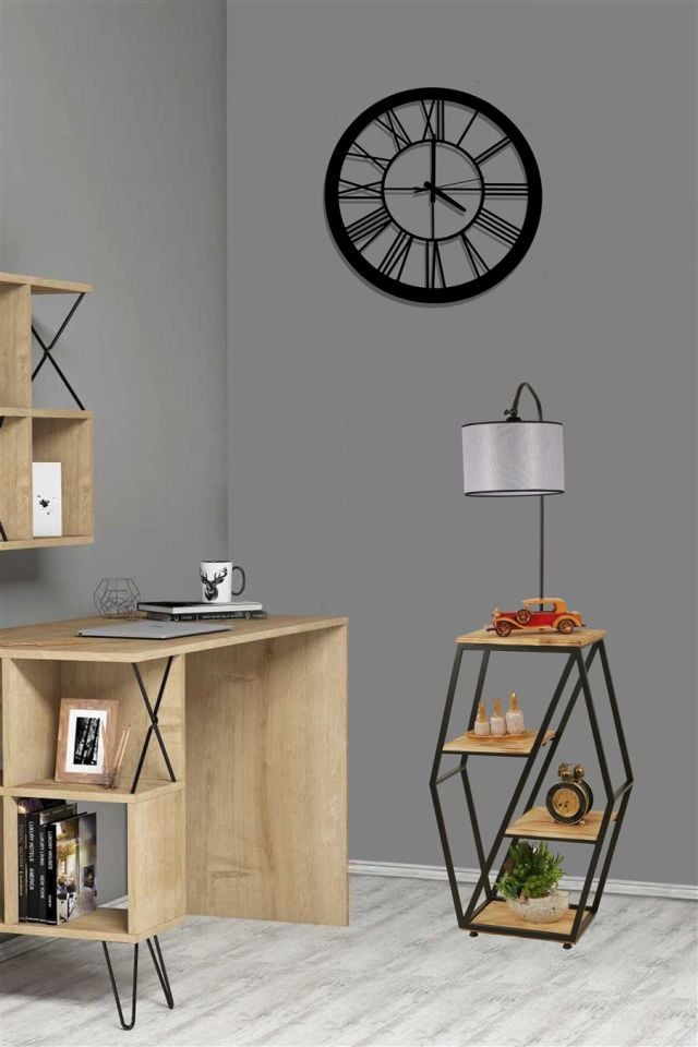 SEMBOL YANIK LAMBADER SİLİNDİR AÇIK HASIR GRİ ABAJURLU